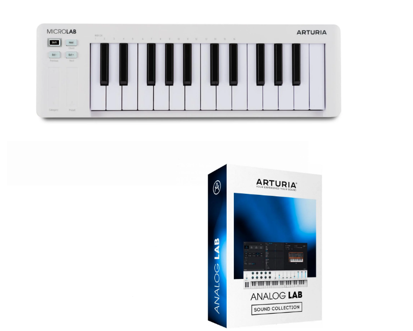 MIDI-клавиатура Arturia MicroLab mk3 White/Analog Lab V (27229440)