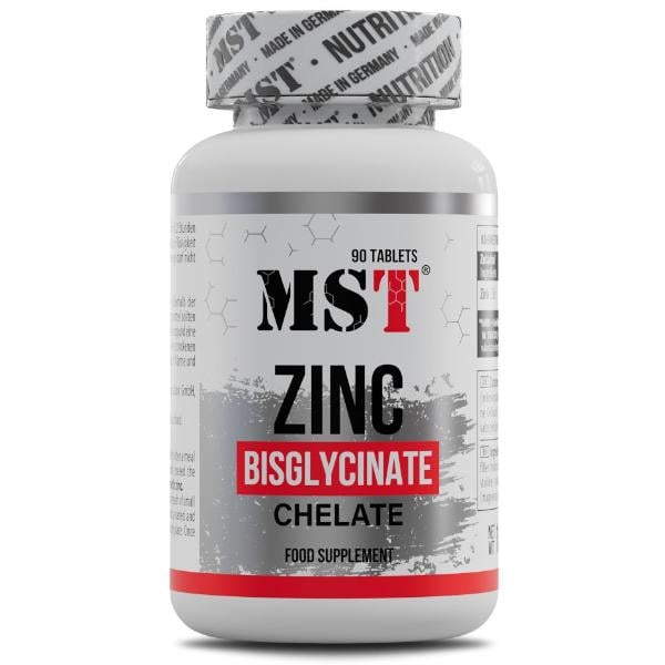 Микроэлемент Цинк для спорта MST Nutrition Zinc Chelate Bisglycinate 90 табл. (000023765) Микроэлемент Цинк для спорта MST Nutrition Zinc Chelate Bisglycinate 90 табл. (000023765)