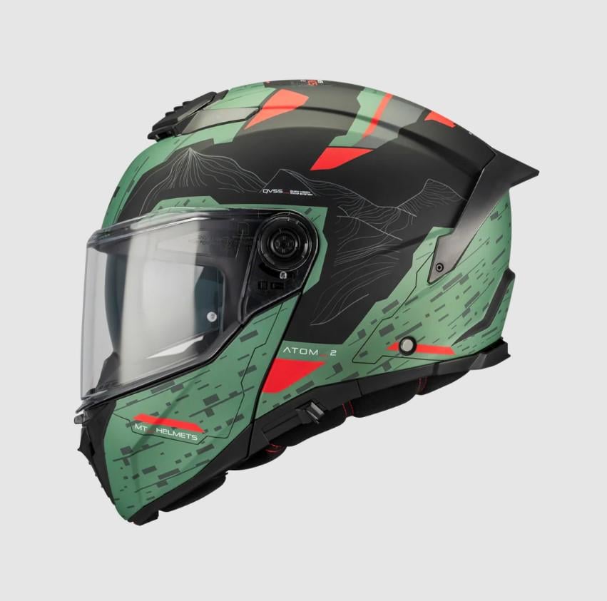 Мотошлем MT Atom 2 SV HIGHLANDS C6 с Pinlock 2026 L Matt Green (52317)