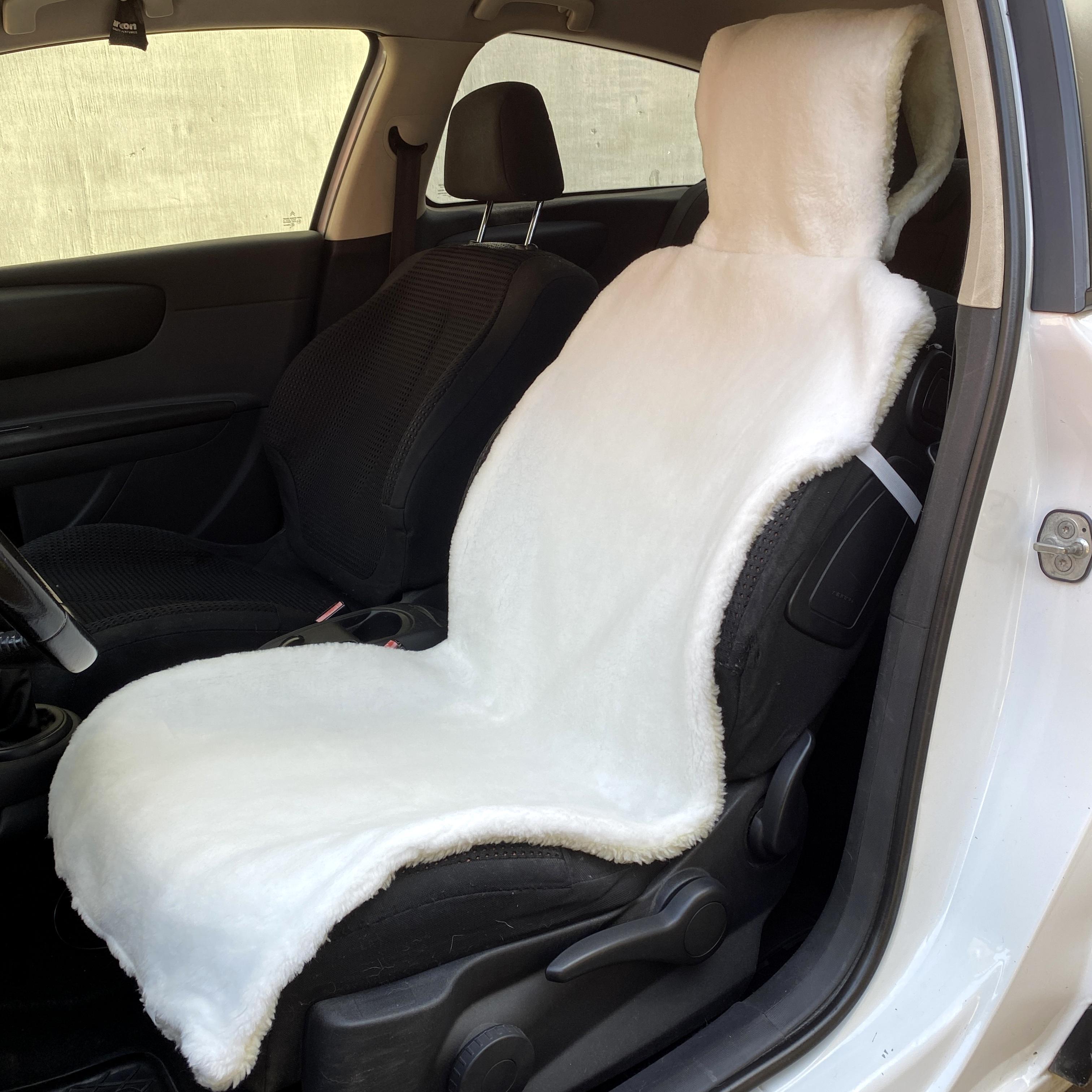 Накидка на сиденье автомобиля из овчины Sheepskin эко-шерсть 1 шт. 50 см Белый (412) - фото 2 Накидка на сиденье автомобиля из овчины Sheepskin эко-шерсть 1 шт. 50 см Белый (412) - фото 2