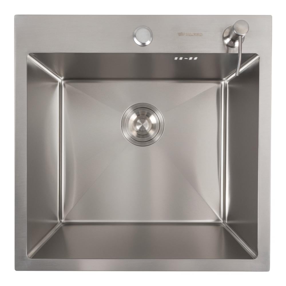 Мийка кухонна нержавіюча сталь Valeso Handmade сифон круглий 3,0/0,8 50х50 см