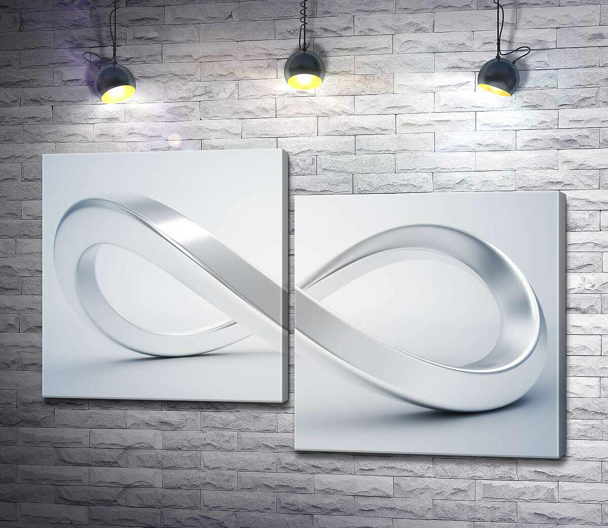 Модульная картина ArtPoster Металлическое сияние символа бесконечности 100x65 см Модуль №5 (003363)