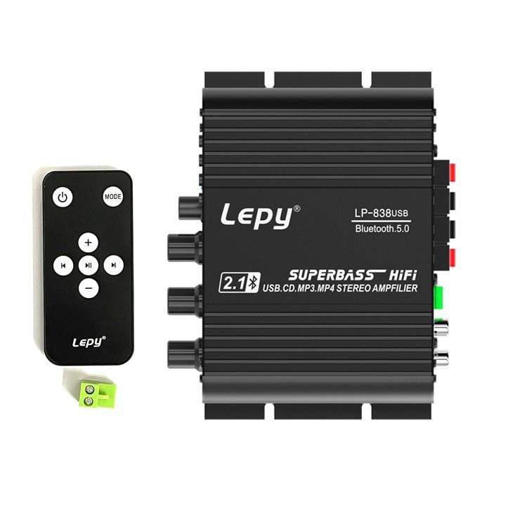 Усилитель автомобильный аудио Lepy LP-838 USB Bluetooth 12 В