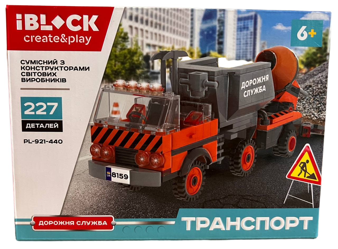 Конструктор Iblock Бетонозмішувач 227 деталей (PL-921-440)
