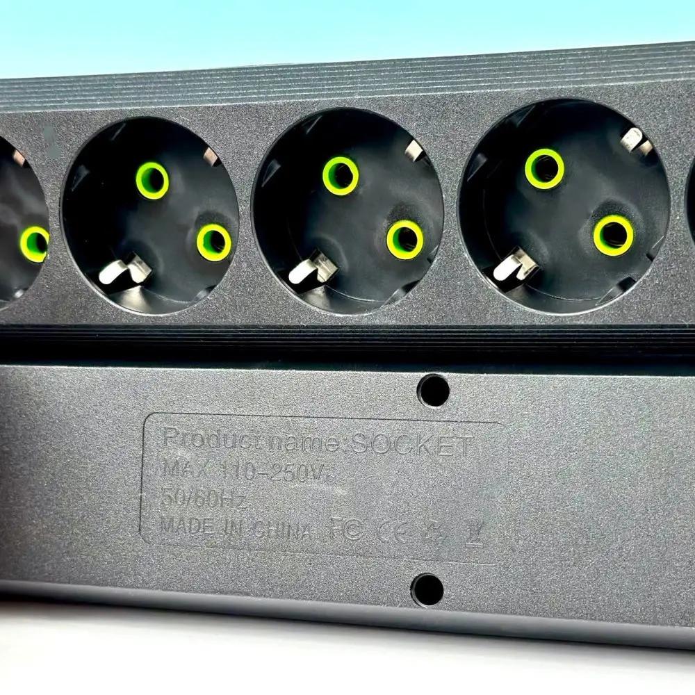 Подовжувач Power F05U 6 м 5 розеток 3 USB UA Чорний (021266) - фото 6