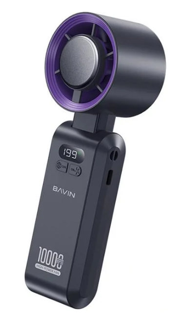 Вентилятор акумуляторний BAVIN BF-004 ICE CUBE TURBO FUN 10000RPM Black/Purple (BF-004-BP)