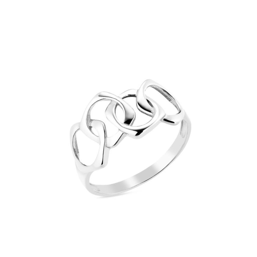 Кольцо без камней серебро 925 пробы родированное р. 17 1,56 г (1628к)