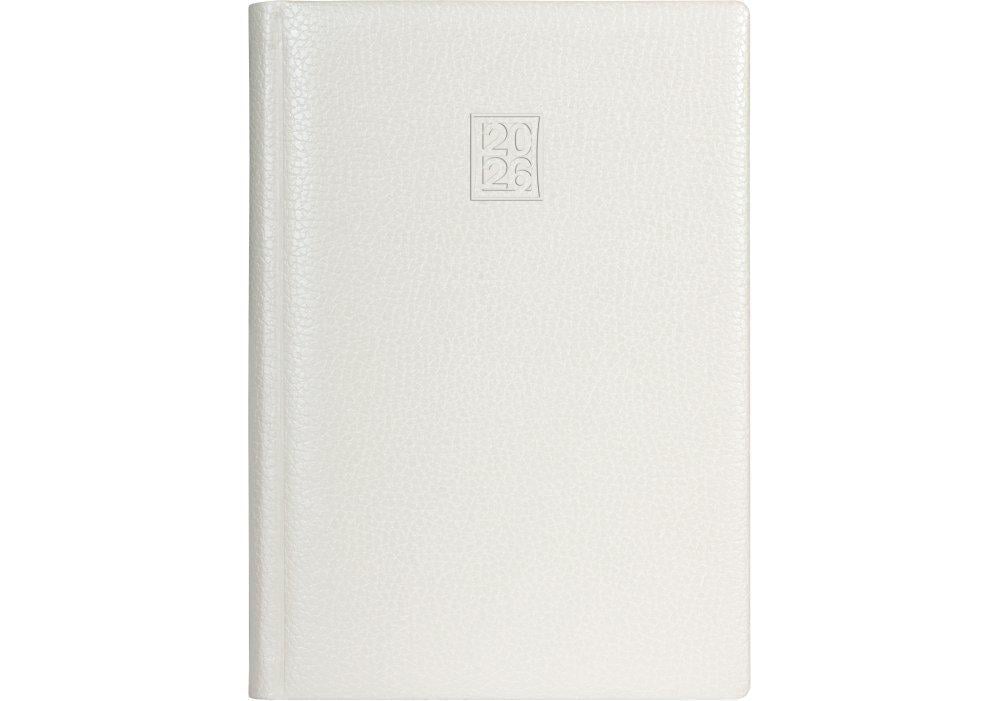 Дневник датированный Optima Armonia 2026 А5 352 стр. Белый металлик (O25229-14)