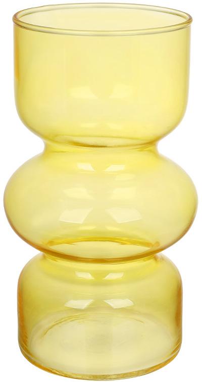 Ваза стеклянная Retro Grace 10х18 см Желтый