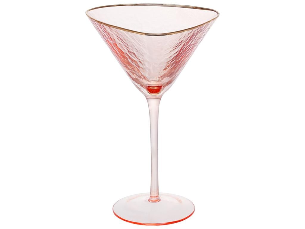 Келих для мартіні з золотим кантом Iva 190 мл Pink (BDI-579-249) - фото 1 Келих для мартіні з золотим кантом Iva 190 мл Pink (BDI-579-249) - фото 1