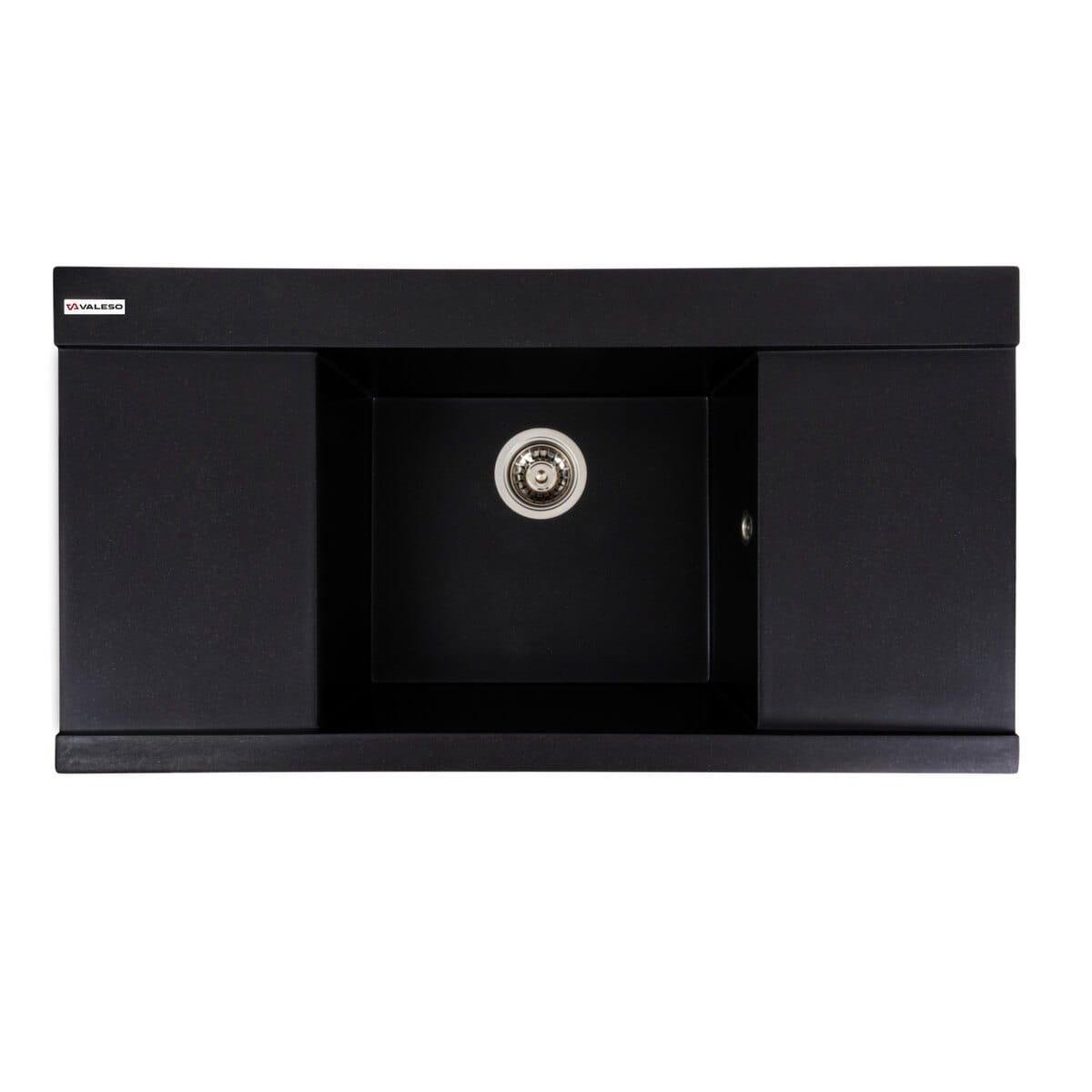 Мойка гранитная Valeso Atlas 960х510 врезная прямоугольная Черный металлик матовый (PLTM-SP000047013)