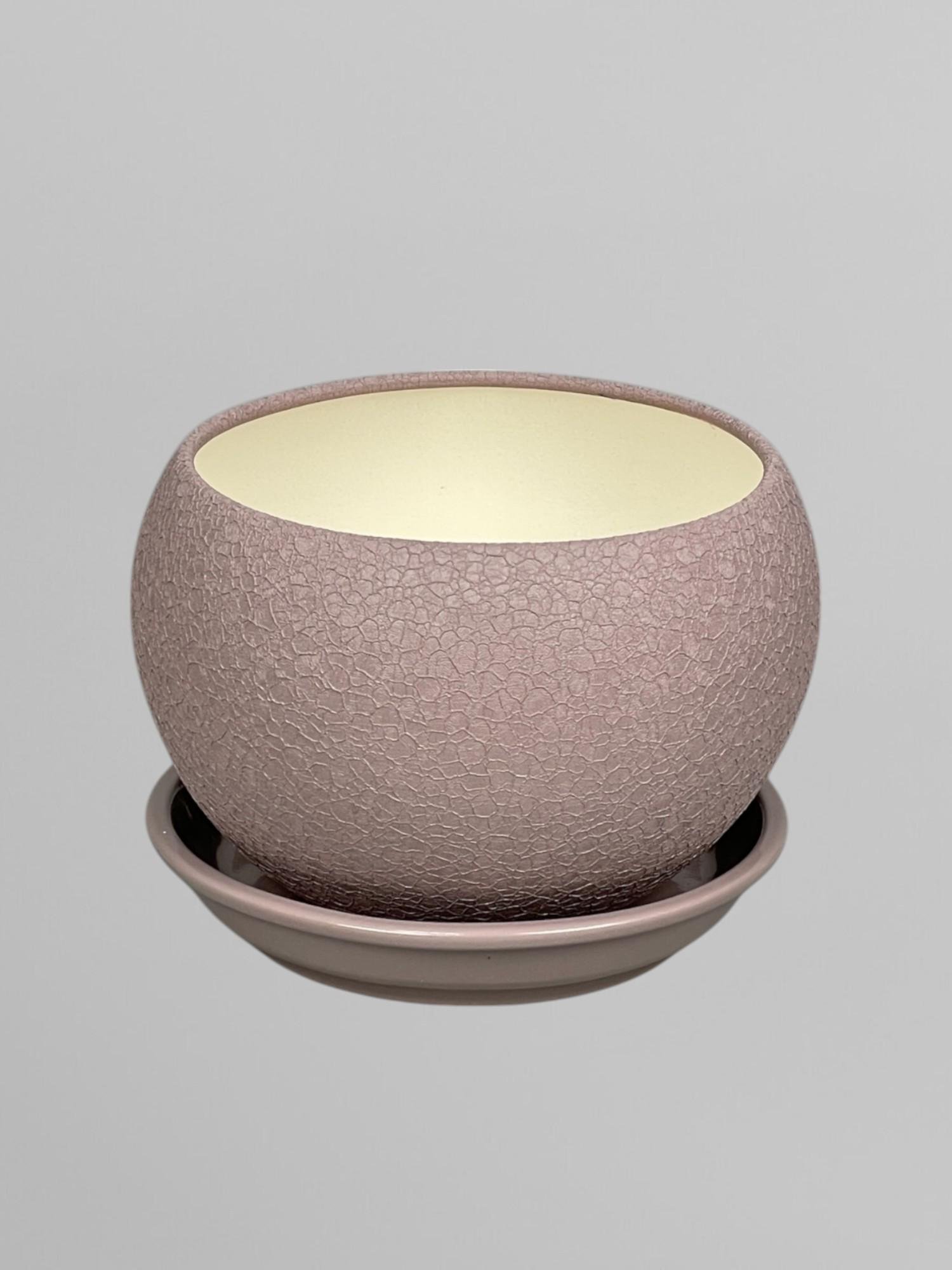 Горщик для квітів керамічний Куля шовк 1,4 л Аметист (Г01021) - фото 1 Горщик для квітів керамічний Куля шовк 1,4 л Аметист (Г01021) - фото 1