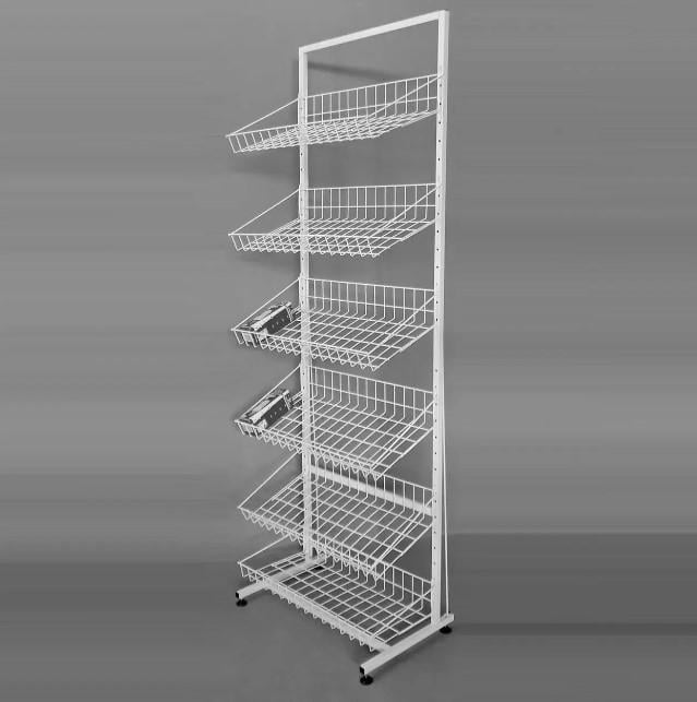 Торговый сетчатый стеллаж 6 полок 90 см (AN006564)