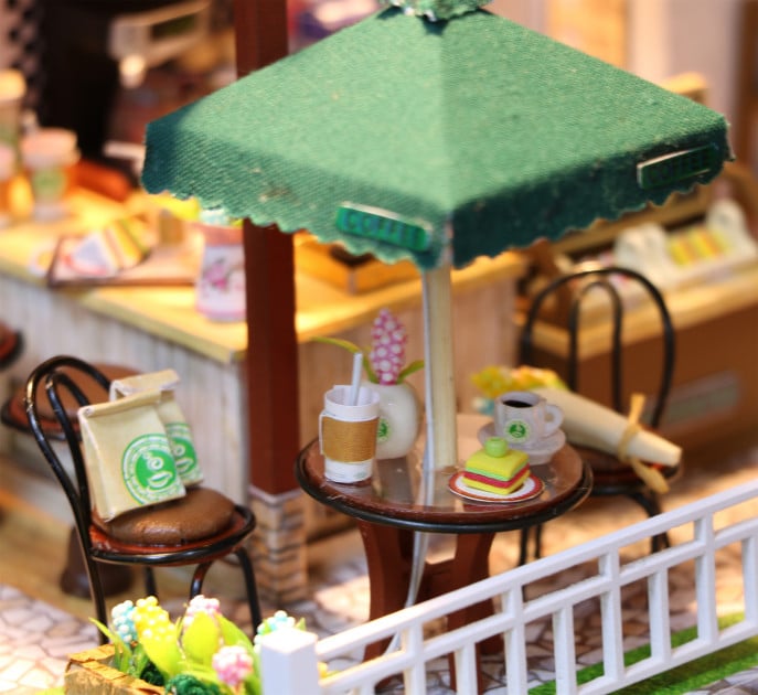 3D Румбокс CuteBee Coffee Time DIY DollHouse Кафе (V356SD) - фото 6