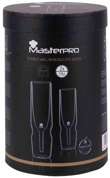 Набір келихів Bergner MasterPro Mixology 2х190 мл для шампанського з подвійними стінками (BGMP-20205) - фото 4