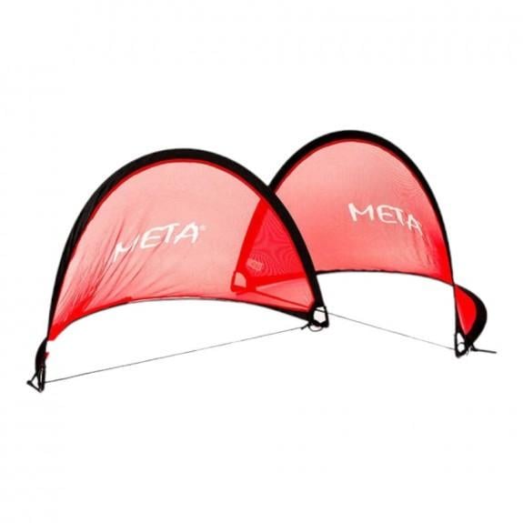 Ворота тренировочные Meta Pop Up Goal Post Pro Set of 2 р. 160х100х100 см Красный/Черный (1906100001)