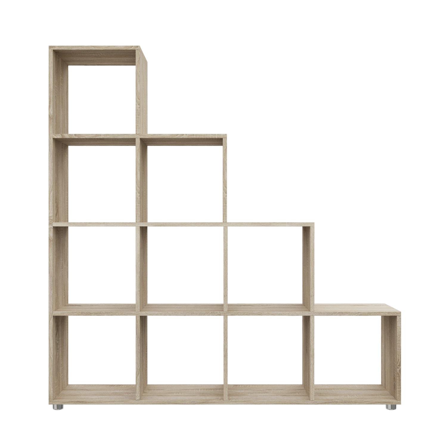 Стелаж настенно-половой MEBLIBUD KUB модульный 10 секций Дуб сонома (31957/9)