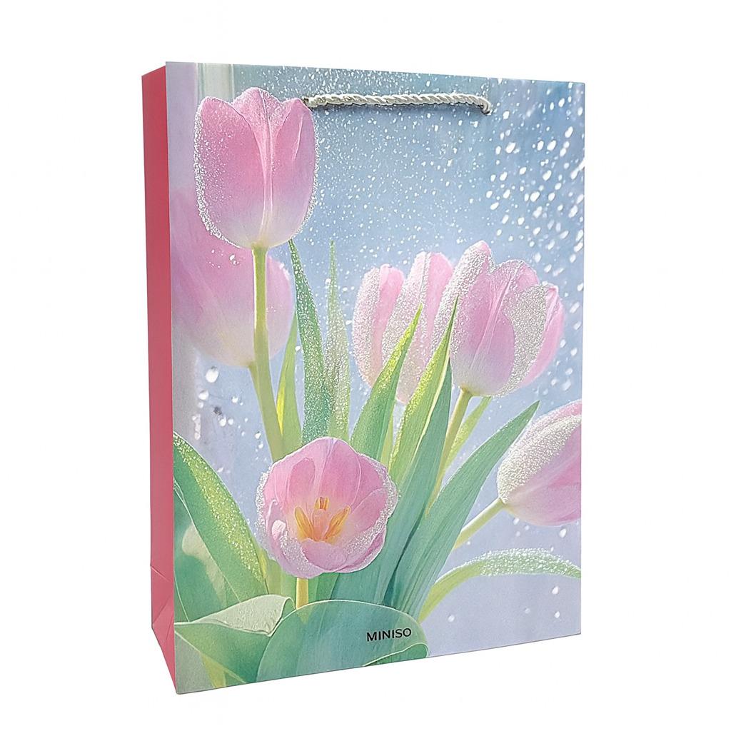Пакет подарочный бумажный Tulips M 26х32х10 см (R34424-M) Пакет подарочный бумажный Tulips M 26х32х10 см (R34424-M)