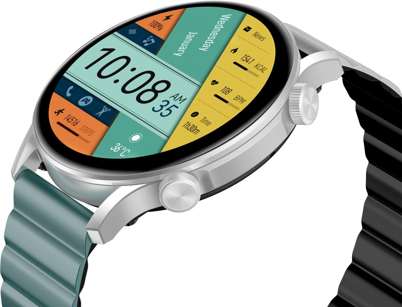 Годинник смарт Kieslect Smart Calling Watch Kr Pro Ltd Silver - фото 2