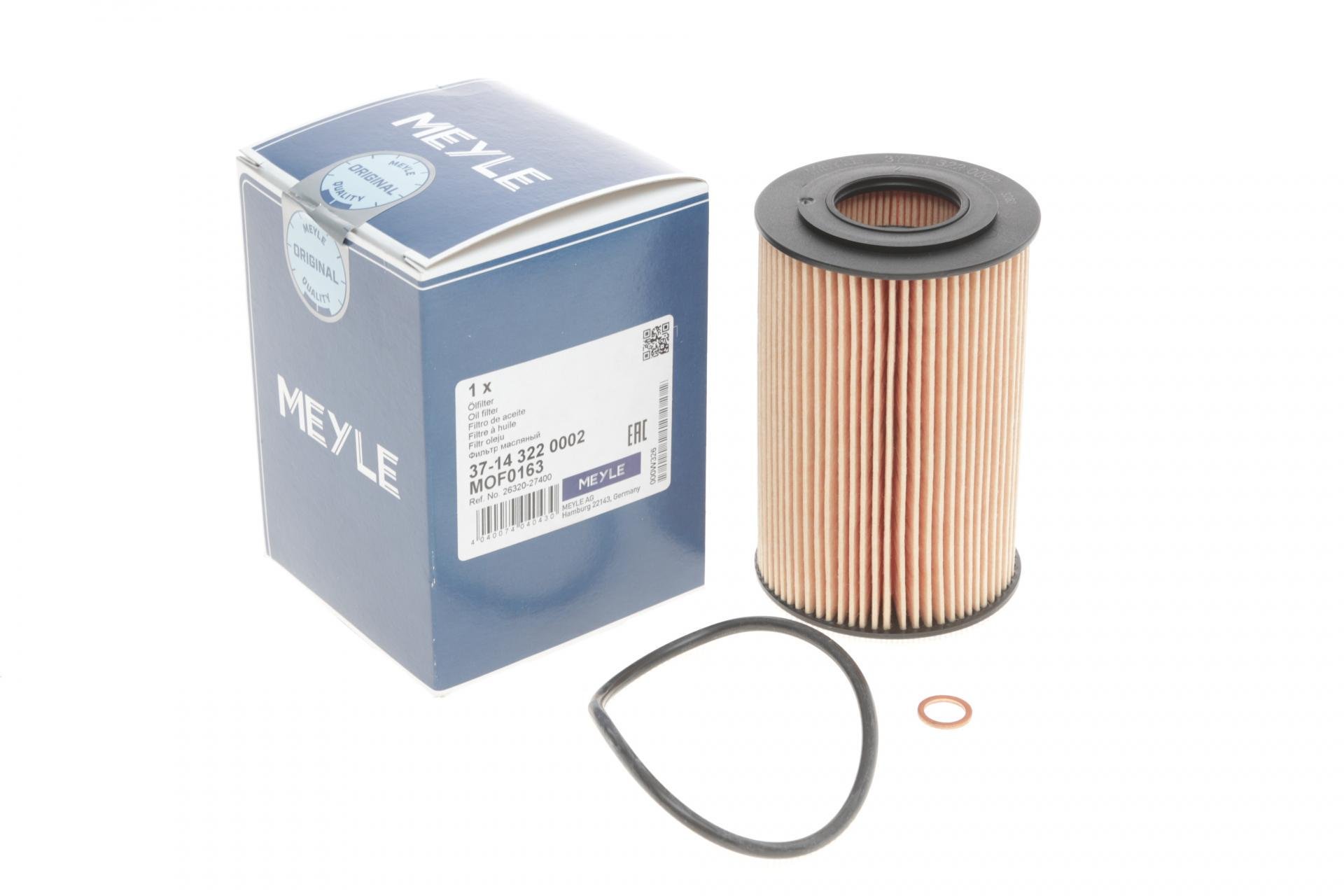 Фільтр масляний Meyle для Hyundai Tucson/Kia Sportage 2,0 CRDi 06- (37-14 322 0002)