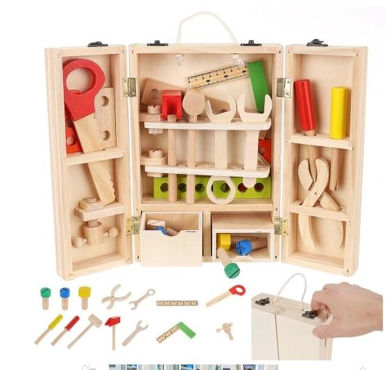 Набір дерев'яних інструментів з ящиком (22697) - фото 9