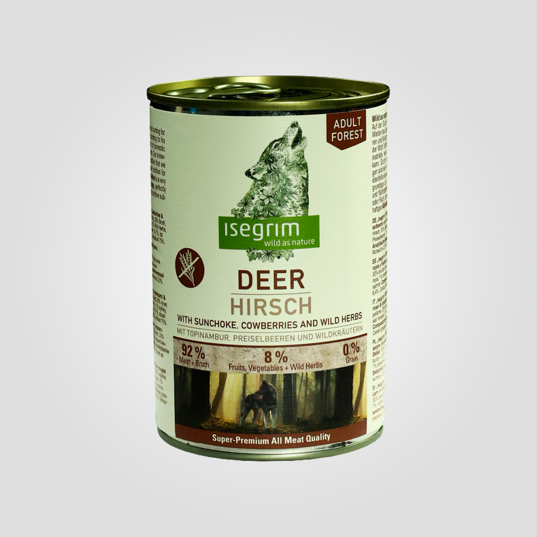 Корм консервированный для собак Isegrim Deer оленина с топинамбуром 400 г (20502781)