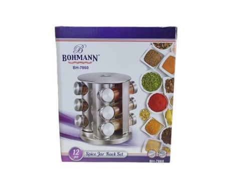 Набір ємностей для спецій Bohmann на круглій підставці 12 шт. (7860) - фото 3 Набір ємностей для спецій Bohmann на круглій підставці 12 шт. (7860) - фото 3