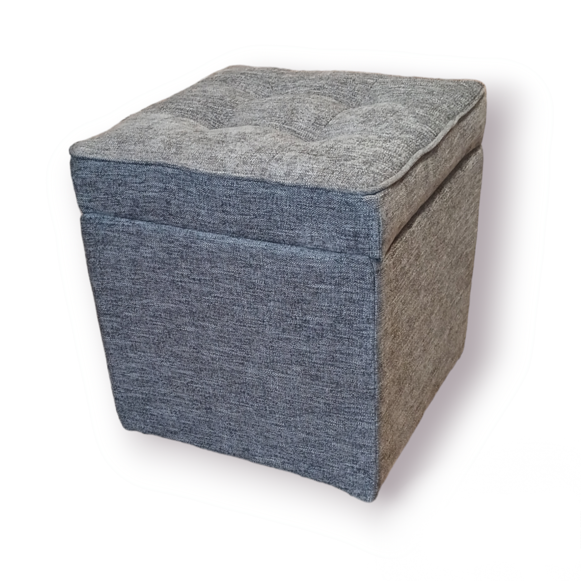 Пуф Люкс з нішою рогожка Сицилія 40х40х43 см Сірий - фото 2 Пуф Люкс з нішою рогожка Сицилія 40х40х43 см Сірий - фото 2