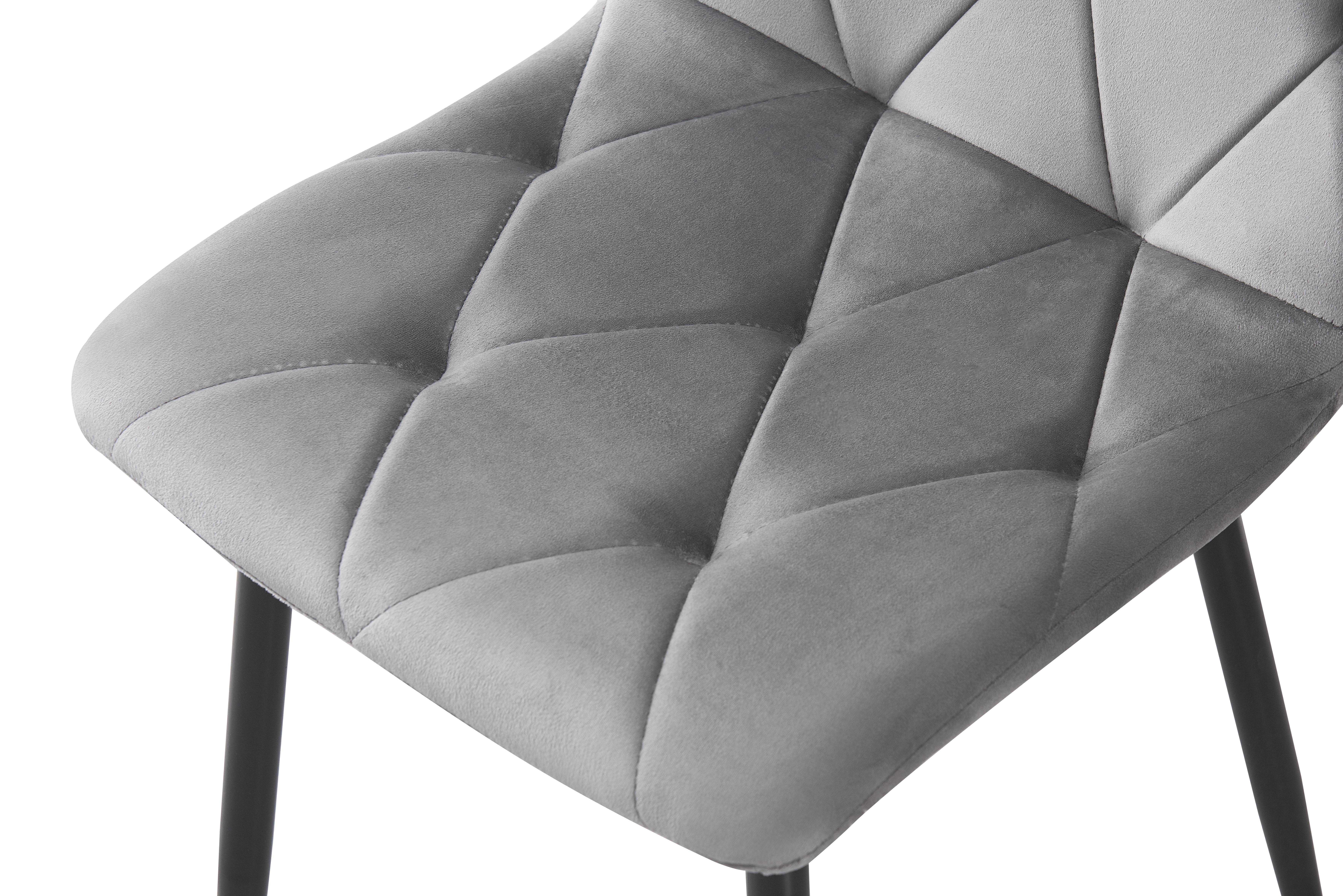 Стілець для кухні та вітальні ГРЕЙС Меморі 430х870х385 мм Чорний/Велюр Сірий (GAА0056861) - фото 6 Стілець для кухні та вітальні ГРЕЙС Меморі 430х870х385 мм Чорний/Велюр Сірий (GAА0056861) - фото 6