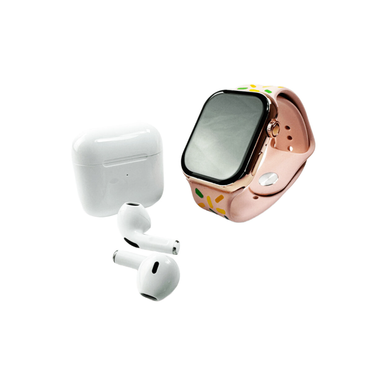 Набір смарт-годинник Fendior S9 Pro та TWS навушники BT 5.2 2-2.2" 200 mAh Gold (FendiorS9PGold) - фото 4