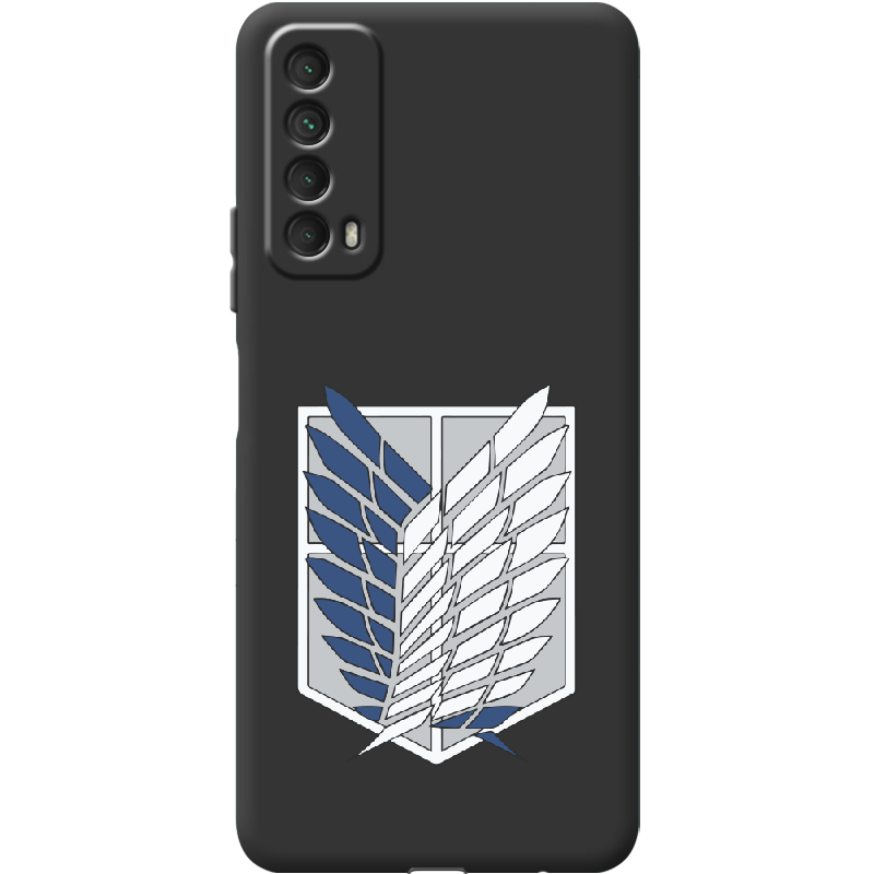 Чехол Boxface Huawei P Smart 2021 Атака Титанов Крылья Свободы Черный силикон (41133-bk88-41604)