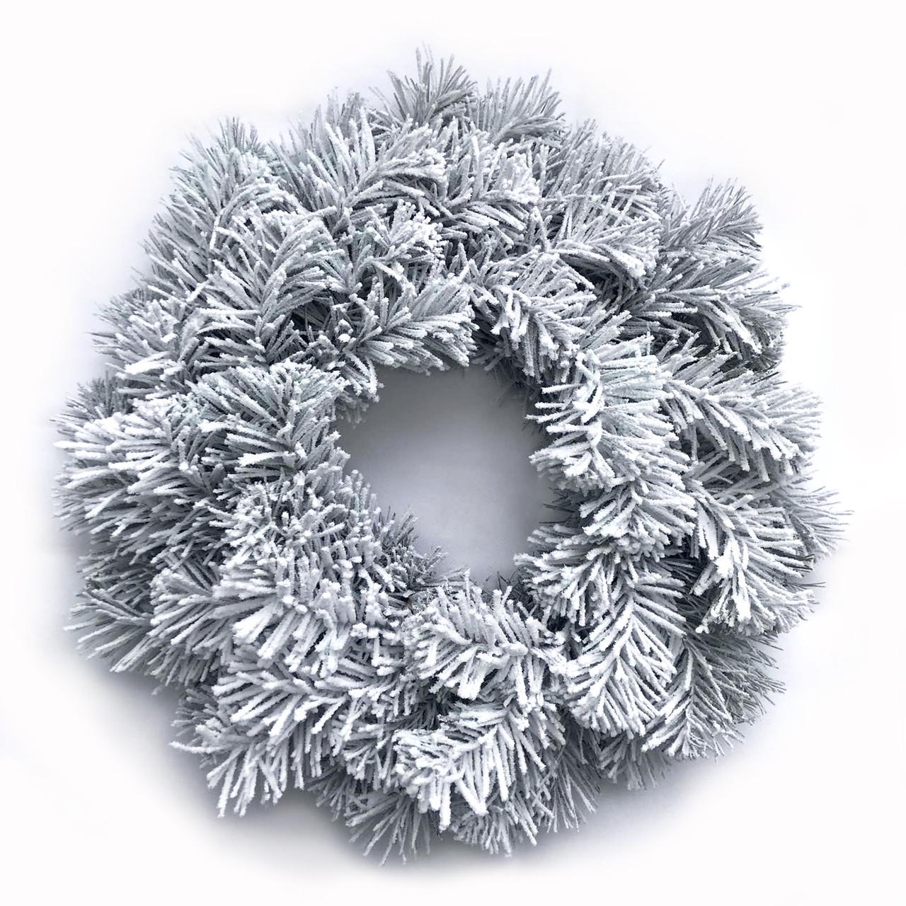 Вінок новорічний різдвяний SGH Classic зі штучної хвої засніжений 40 см - фото 1 Вінок новорічний різдвяний SGH Classic зі штучної хвої засніжений 40 см - фото 1
