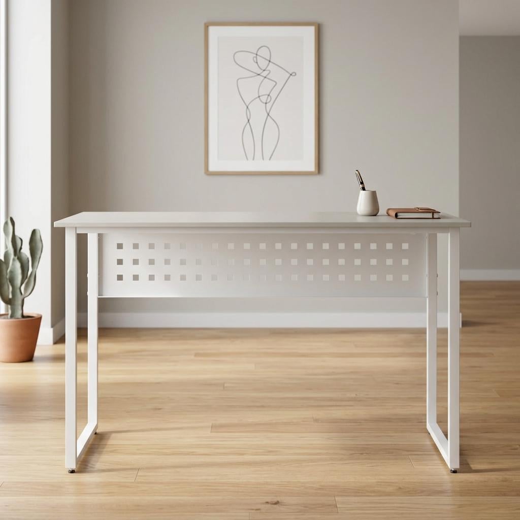 Стол письменный Ferrum-decor Майк металл/ДСП 16 мм 75x140x70 см Белый/Кашемир (FRD-108328)