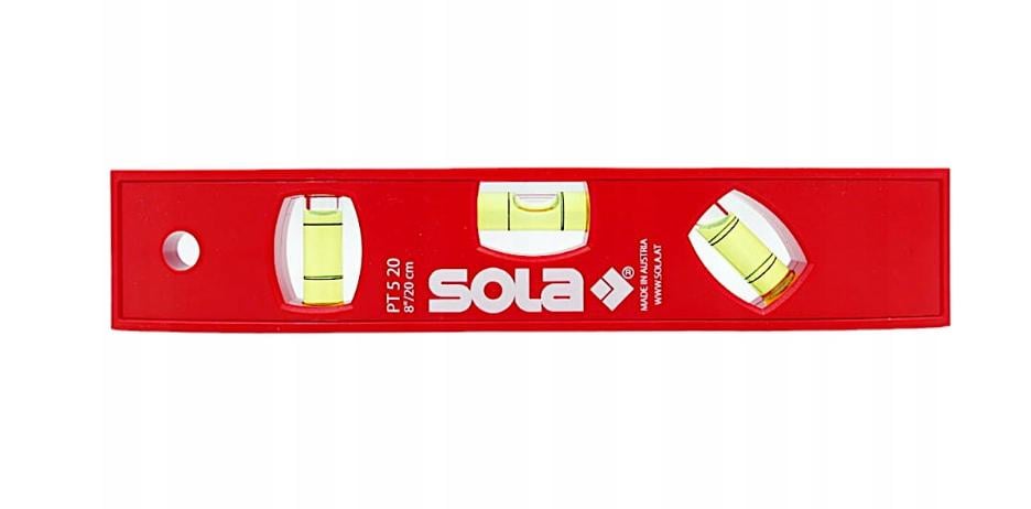 Уровень механический пластиковый, Sola PT 5 20 см (11798492008) - фото 2