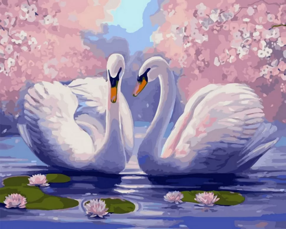 Картина по номерам Brushme Лебединая любовь (GX9009)