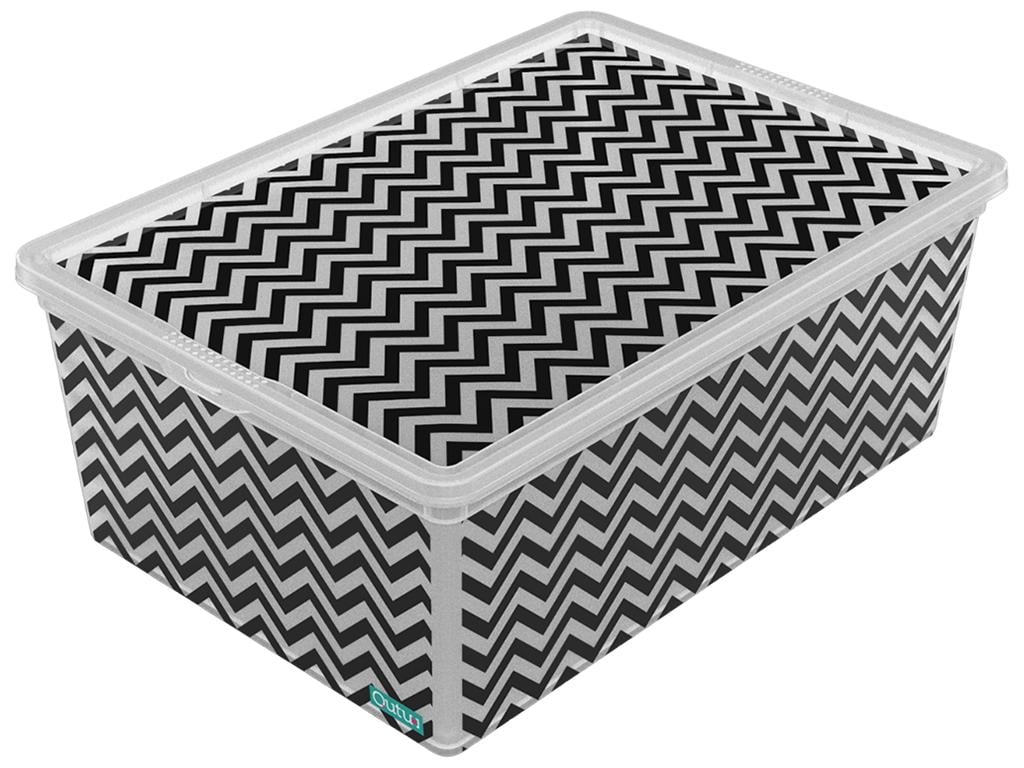 Контейнер с крышкой Qutu Light Box 10 л Zig Zag (MLM-LIGHT-BOX-S-K-ZIG-ZAG-10L_)