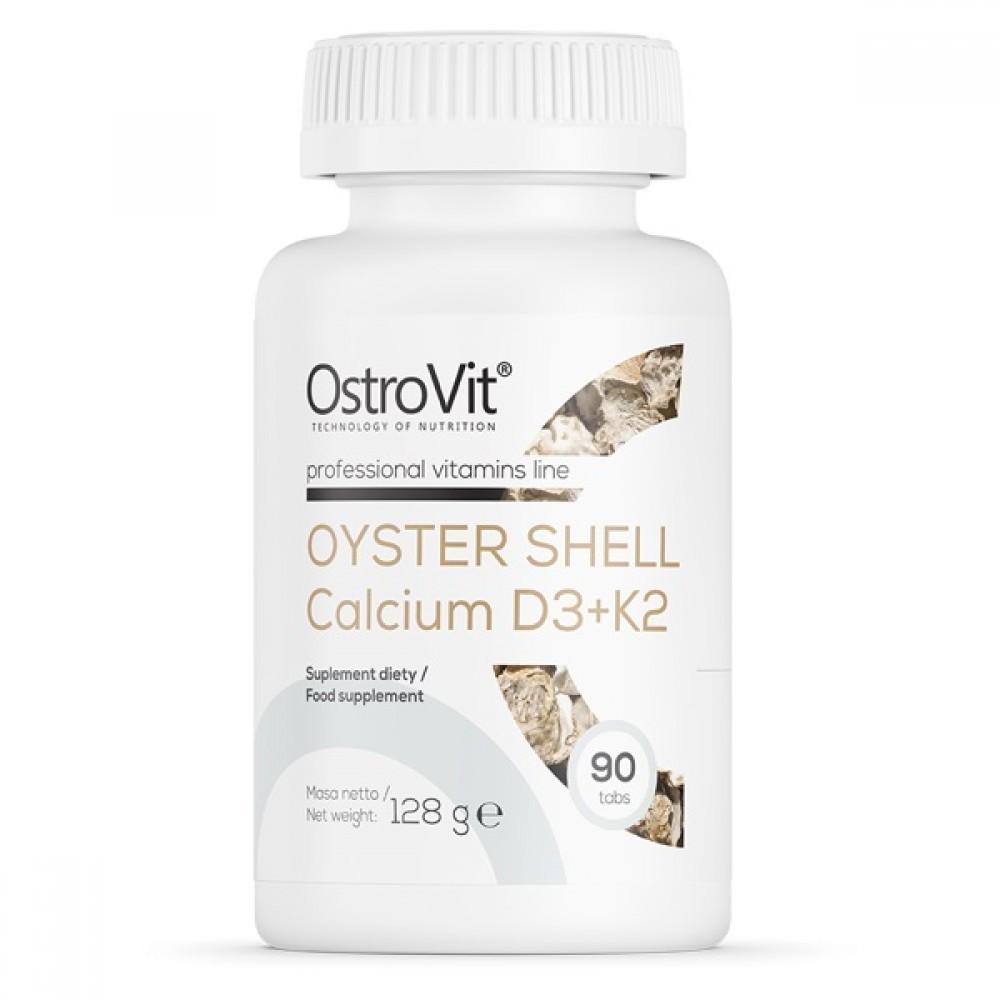 Витамины OstroVit Oyster Shell Calcium + D3 + K2 90 таблеток