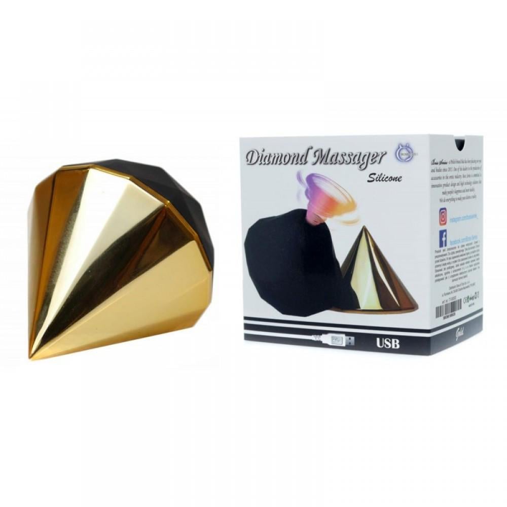 Стимулятор клитора вакуумный Diamond Air Massager USB 7 Function Золотой (BS77002) Стимулятор клитора вакуумный Diamond Air Massager USB 7 Function Золотой (BS77002)