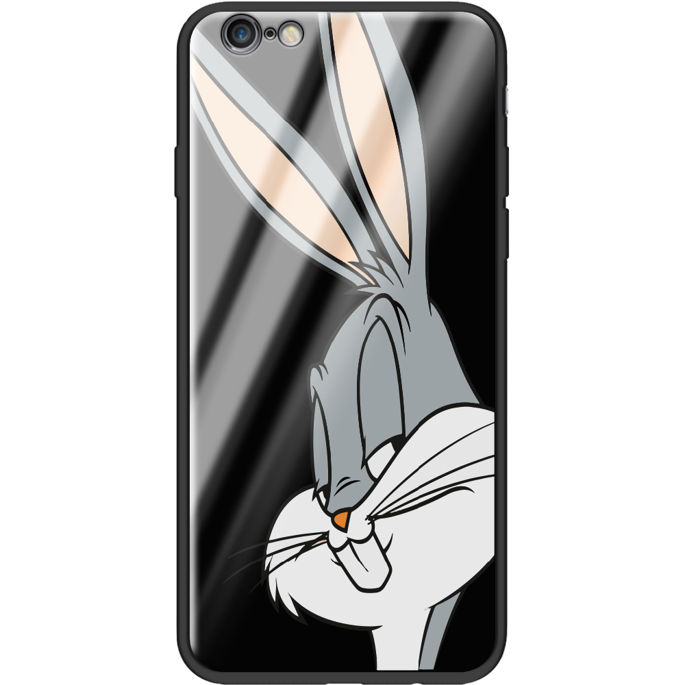Чехол Boxface iPhone 6 Lucky Rabbit Чорний силікон зі склом (24523-bk81-37731)