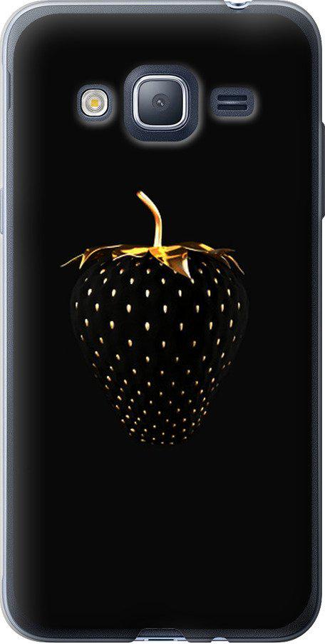 Чехол на Samsung Galaxy J3 Duos (2016) J320H Черная клубника (3585u-265-42517)