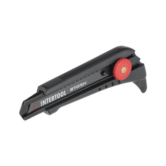 Ніж сегментний Intertool HT-0539 STORM для лінолеуму металева напрямна гвинтова фіксація 18 мм