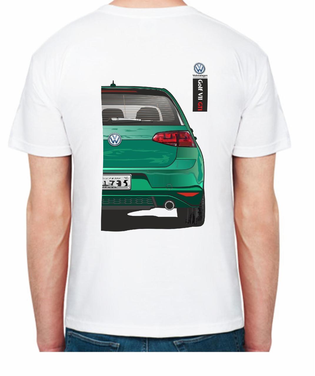 Футболка мужская Avtolife Volkswagen Golf VII GTI FR 407407 XL Светло-зеленый/Белый (2496438545) - фото 2