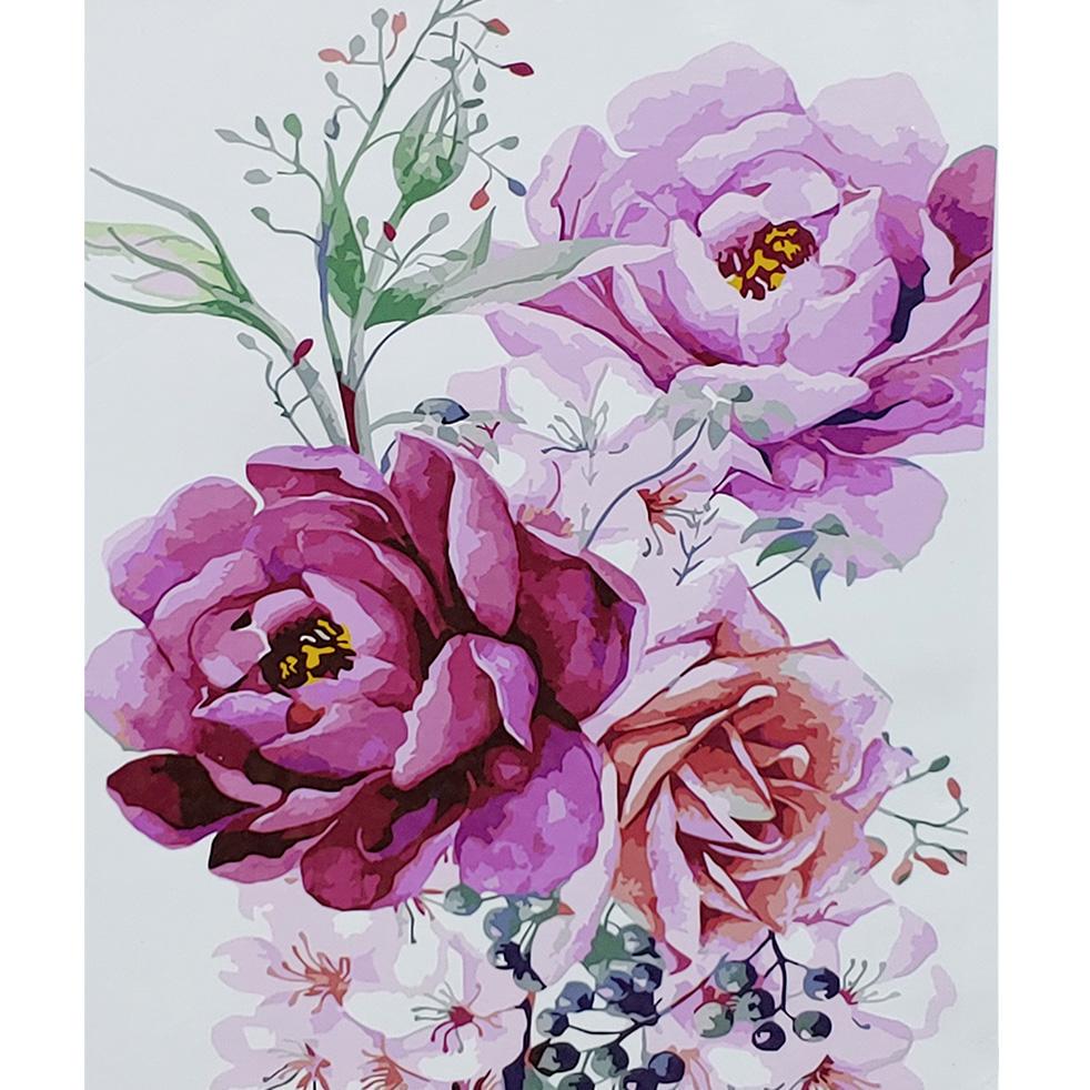 Картина по номерам Strateg Премиум Розовые пионы 40x50 см (SY6896)