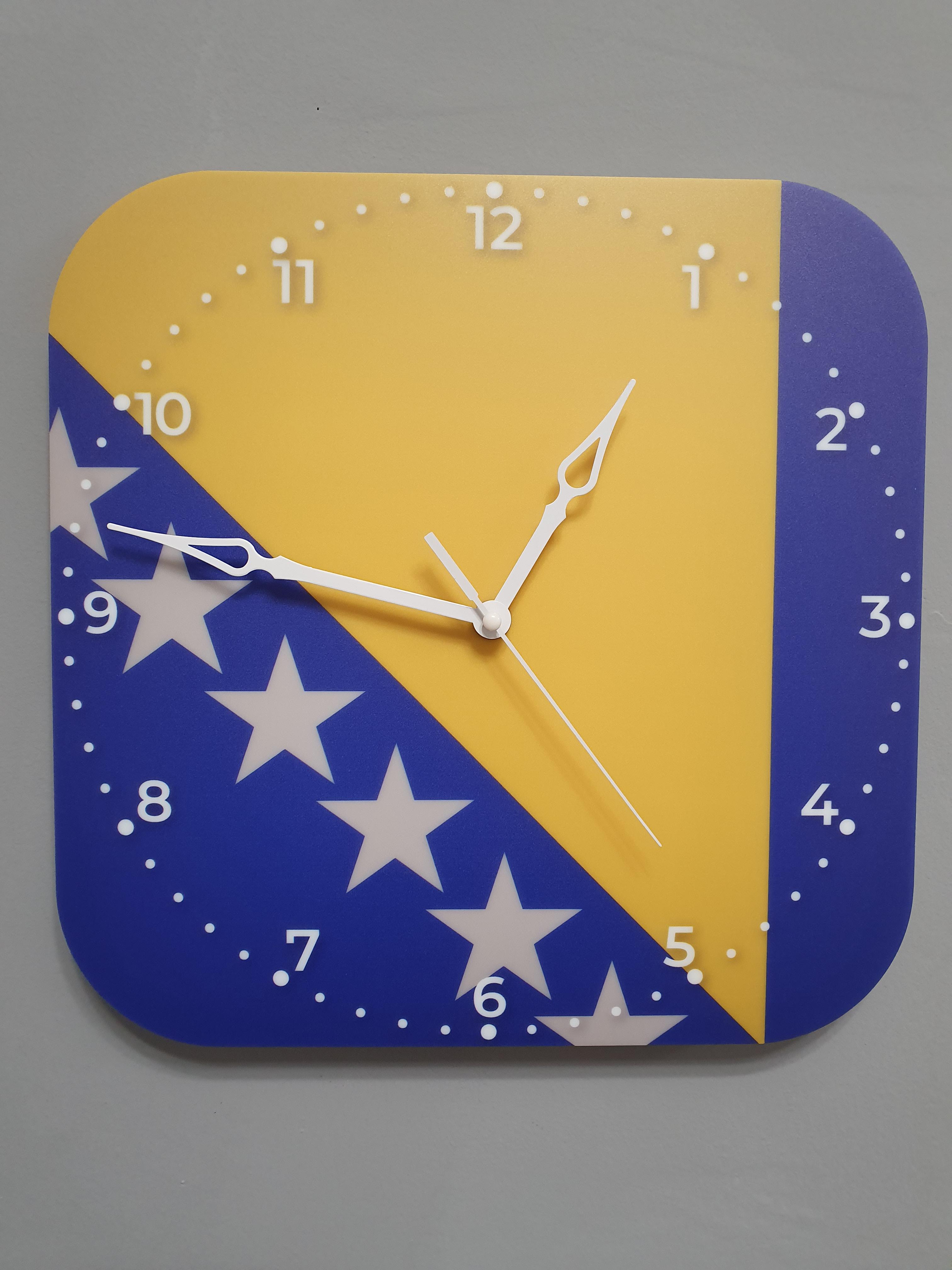 Часы настенные флаг Боснии и Герцеговины (3716)