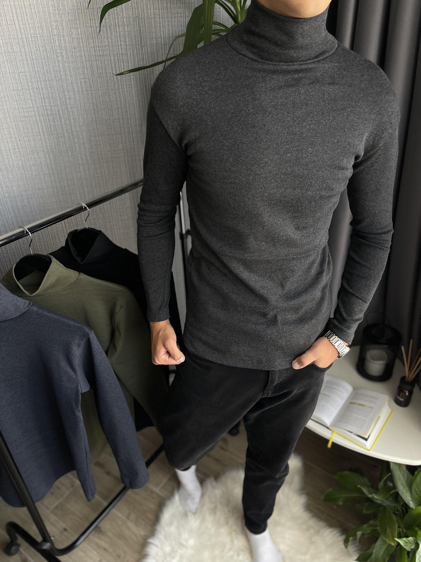 Гольф чоловічий зимовий на флісі облягаючий S Графіт (26534/2/1) - фото 7 Гольф чоловічий зимовий на флісі облягаючий S Графіт (26534/2/1) - фото 7