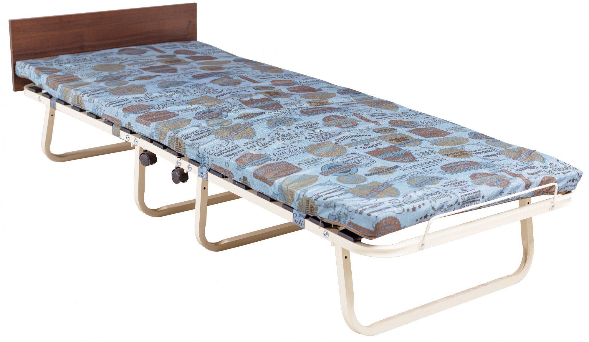 Раскладушка Erwin с ортопедическим матрасом и изголовьем 200x80 см Разноцветная