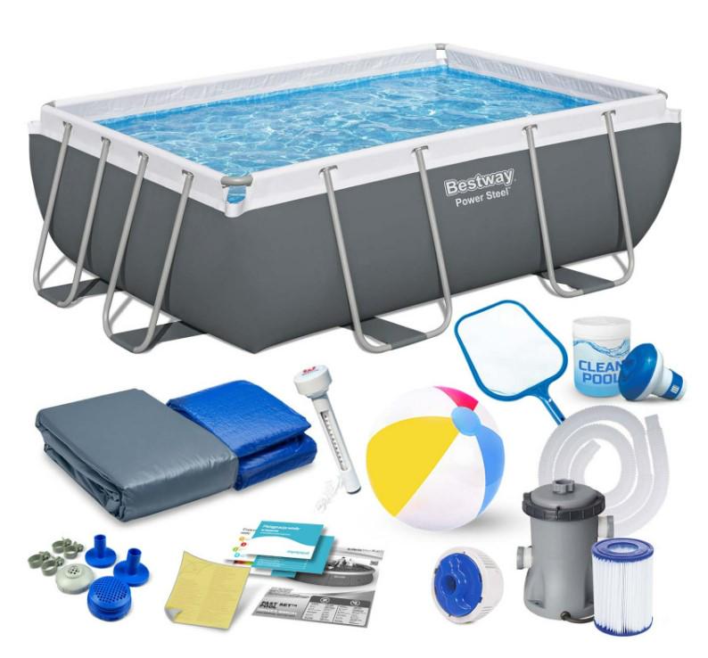 Бассейн каркасный прямоугольный 16 в 1 Bestway 56629N 282x196x84 см (DM-56629N-15W1)