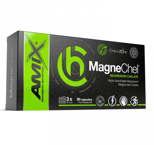Мікроелемент Магній для спорту Amix Nutrition ChelaZone MagneChel Magnesium Bisglycinate Chelate 90 Veg Caps