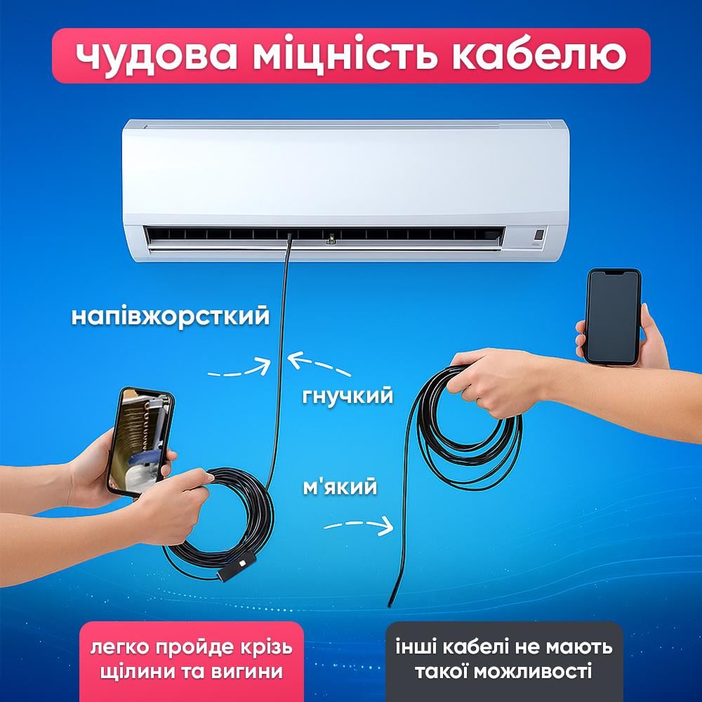 Эндоскоп автомобильный Andowl Q-HD212X1 3,5 м с трансляцией на смартфон (eb483cc0) - фото 8