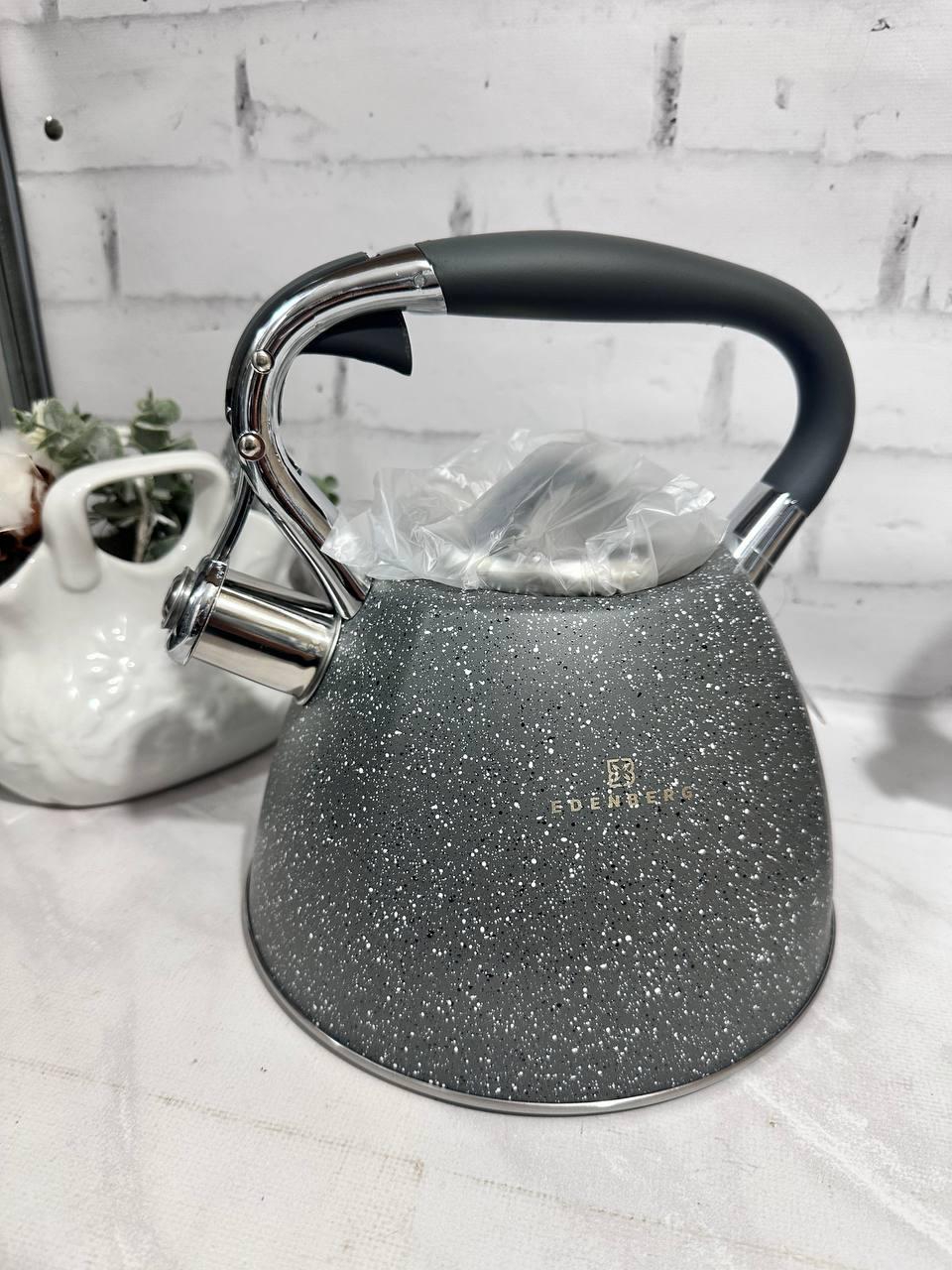 Чайник із свистком Edenberg EB-1981-Grey нержавіюча сталь 3 л Сірий (18235799) - фото 1 Чайник із свистком Edenberg EB-1981-Grey нержавіюча сталь 3 л Сірий (18235799) - фото 1